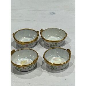 Vintage round porcelain Salt Cellar bundle of 4 Open Salt cellars